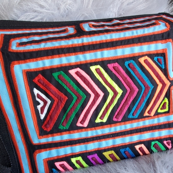 Envelop Clutch / Mola / Boho/ Etnic artisanal - Picture 6 of 8